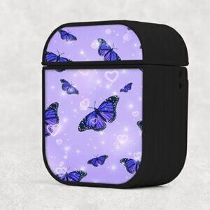Purple Butterfly Sparkle Airpod Case